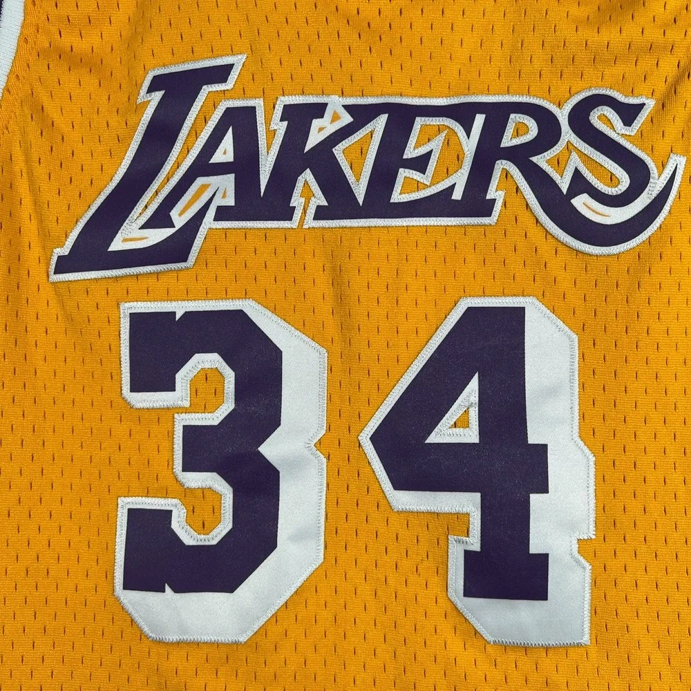 Mitchell & Ness Shaquille O'Neal 34 Los Angeles Lakers Jersey Boys Youth Large